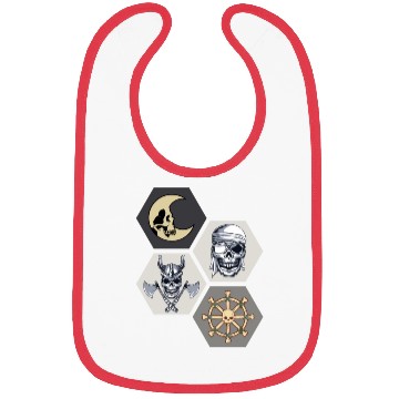 Discover Scary Cool Pirate Skull Halloween Lovers Bibs