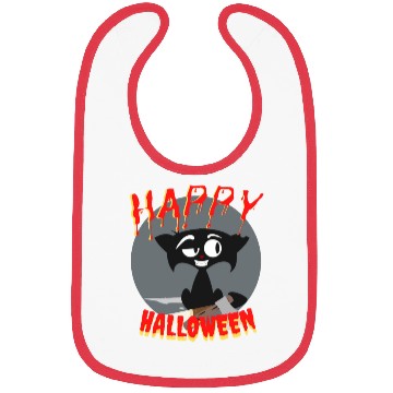 Discover halloween, cat Bibs