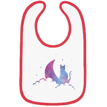 Discover Celestial Cat Lover Pastel Goth Feline Bibs