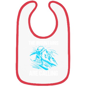Discover The Mountains Are Calling Funny Snowboarding Bibs