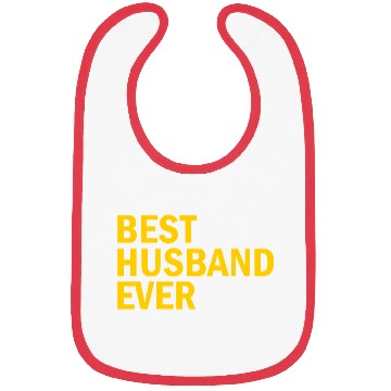 Discover Best Husband Ever (yellow text) Bibs