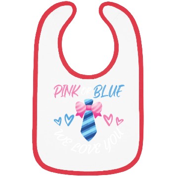 Discover Pink or Blue We Love You Bow Necktie Bibs