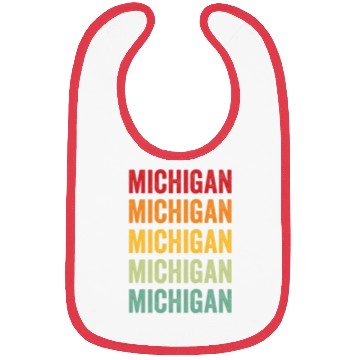 Discover Michigan Rainbow Design, Michigan State Bibs