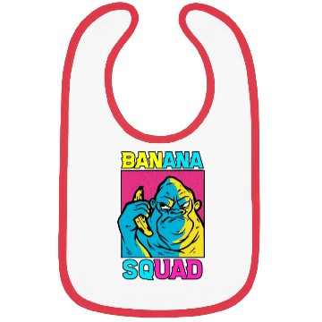Discover Cool Banana Squad Fruit Lover Kids Monkey Gorilla Bibs