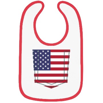 Discover USA pocket flag Bibs