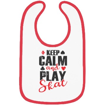 Discover Keep Calm and play Skat Card Game Irritate Bibs