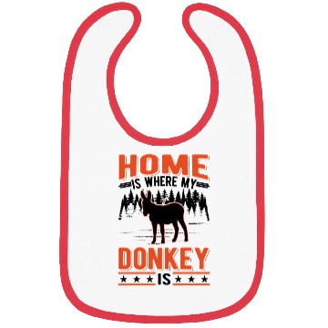 Discover Home Is Where My Donkey Mouse Animal Bibs