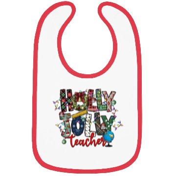 Discover Holly Jolly Teacher Bibs