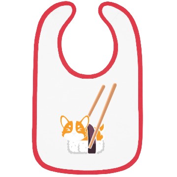 Discover Kawaii Sushi Corgi Roll Lover Bibs