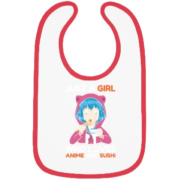 Discover Anime Girl Anime and Sushi Bibs
