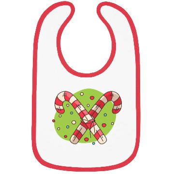 Discover candy canes Bibs