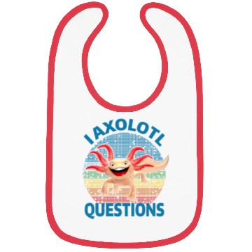 Discover I Axolotl Questions Cute Retro Vintage Axolotl Bibs