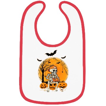 Discover Halloween BonePumpkin Bibs