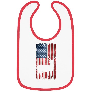 Discover Deer Hunting American Flag Bibs