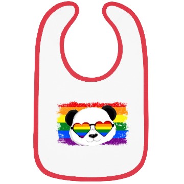 Discover Rainbow Panda Bear LGBT Gay Pride Bibs