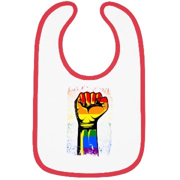 Discover Gay Pride Fist Rainbow Pride Month Bibs