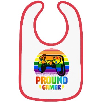 Discover Pround Gamer Gay Pride Rainbow LGBT Bibs