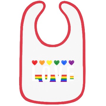 Discover Love Rainbow Heart Pride LGBT Bibs