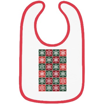 Discover Christmas pattern with snowflakes Bibs