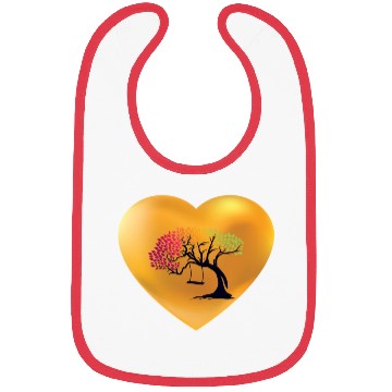 Discover heart nature Bibs