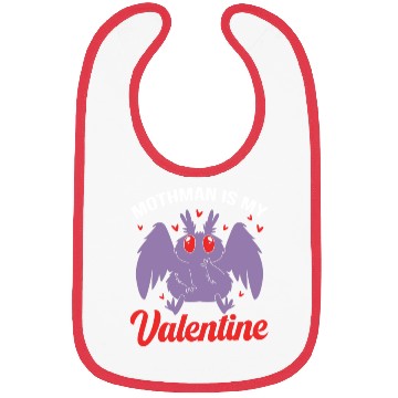 Discover Funny Valentines Day Cryptid Cute Mothman Bibs