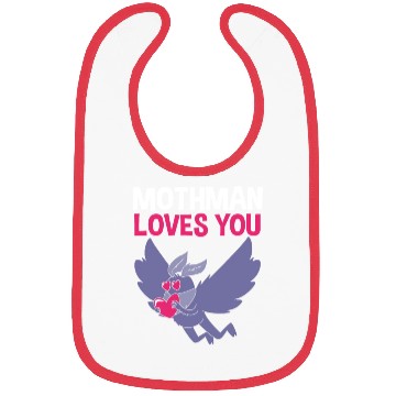 Discover Mothman Loves You Valentines Day Cryptid For Women Bibs