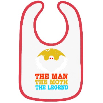 Discover Retro Mothman Cryptid The Man The Moth The Legend Bibs