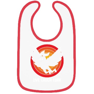 Discover Funny Cryptid Live Laugh Lurk Mothman Bibs