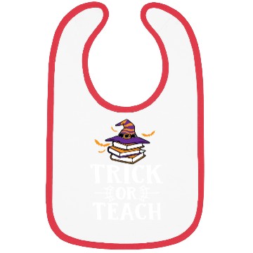 Discover Trick Or Teach Witch Book Halloween Teacher Bibs
