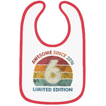 Discover Kids 6 Years Old Baseball Themed 6th Birthday Bibs