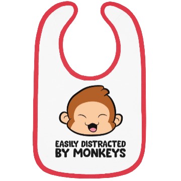 Discover Monkey Ape Lover Easily Distracted By Monkeys Bibs