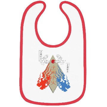 Discover four elements japanese illustration Bibs