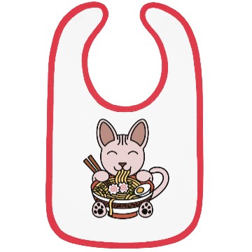 Discover Sphynx Cat Ramen Noodles Bibs