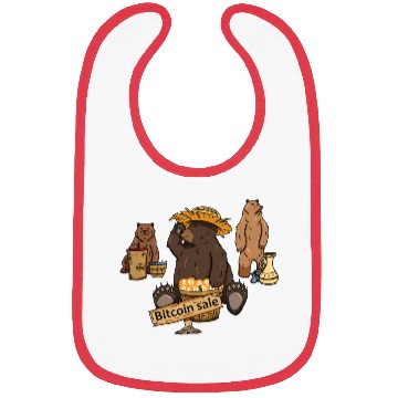 Discover Bitcoin Bear BTC logo Crypto lover Hodl Design Bibs