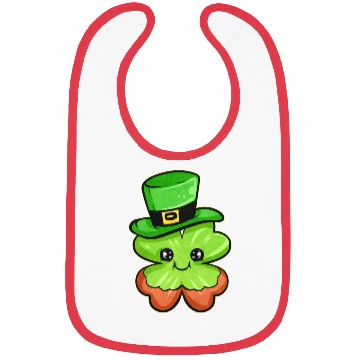 Discover Shamrock Wearing Red Beard and Green Hat For Bibs