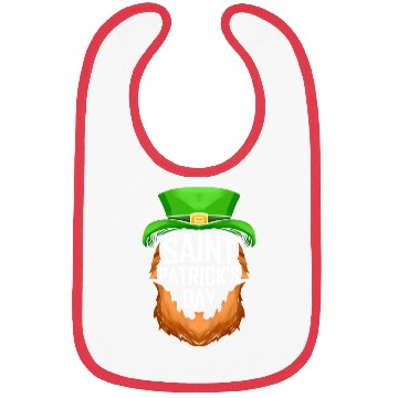 Discover Red Beard And Green Hat Logo For St. Patricks Day Bibs