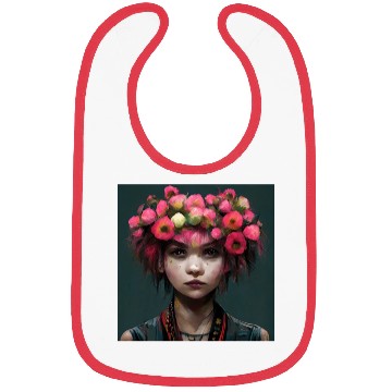 Discover Flower Punk Girl Bibs
