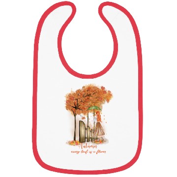 Discover Autumn every leaf is a flower Bibs