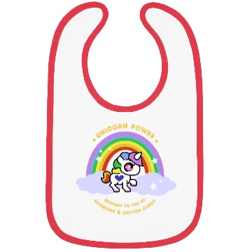 Discover Unicorn Power by Rainbows and Cotton Candy Bibs