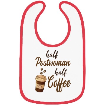 Discover Half Postwoman Half Coffee Bibs