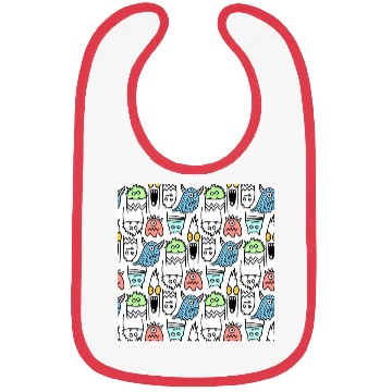 Discover SARAMOM scary pattern Bibs