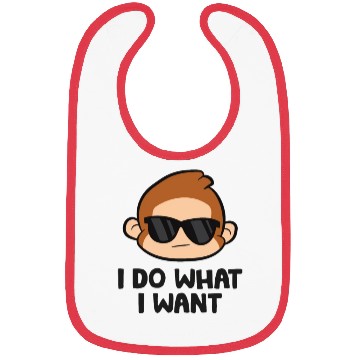 Discover Cute Monkey Ape I Do What I Want Bibs