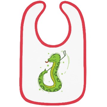 Discover Snake plays Golf Reptile Animal Zoo Bibs