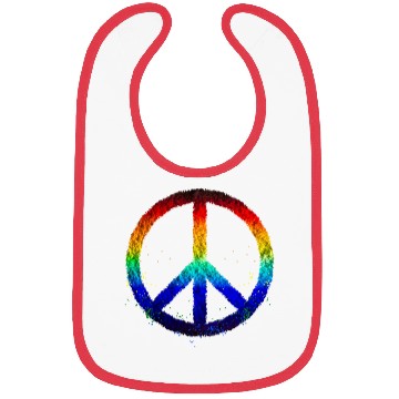 Discover Rainbow Peace Sign LGBT Gay Pride Bibs