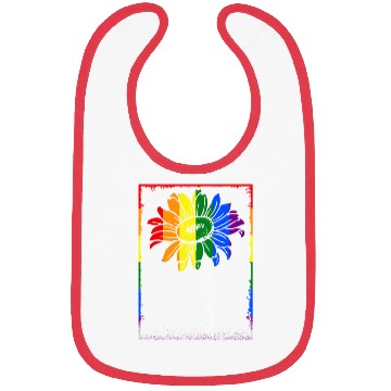 Discover Sunflower Love Rainbow Tolerance LGBT Bibs