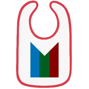 Discover three colour design blue green red Bibs