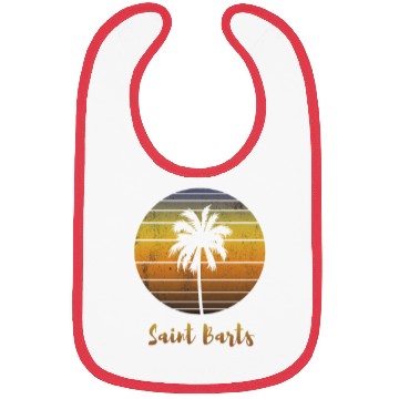 Discover Retro Souvenir Saint Barts Sunset Distressed Bibs