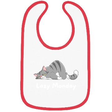 Discover Lazy Monday , sleeping cat , Cute Cat Bibs
