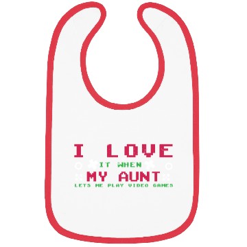 Discover Love My Aunt Play Video Game Lover Gaming Bibs