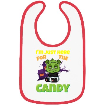 Discover I'm Just Here For The Candy Scary Halloween Beast Bibs